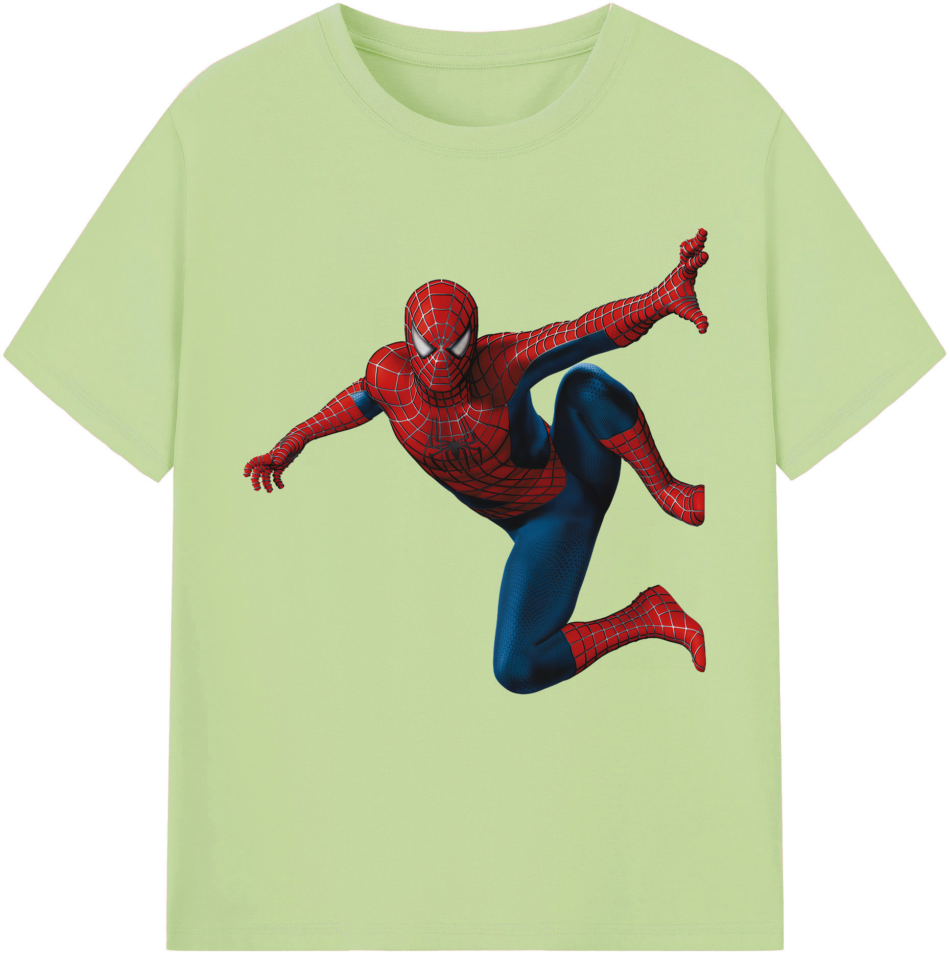 （画像用） Spider Man スパイダーマン 綿100％半袖Tシャツ（フロントプリント）
